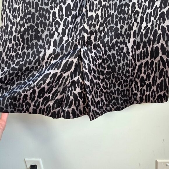 Nanette Lepore Ever More 100% Silk Leopard Print Black Lined Dress Sz 6 - Picture 10 of 12